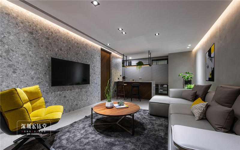 鄭州現(xiàn)代風(fēng)三層獨(dú)棟別墅起居室裝修設(shè)計(jì)案例