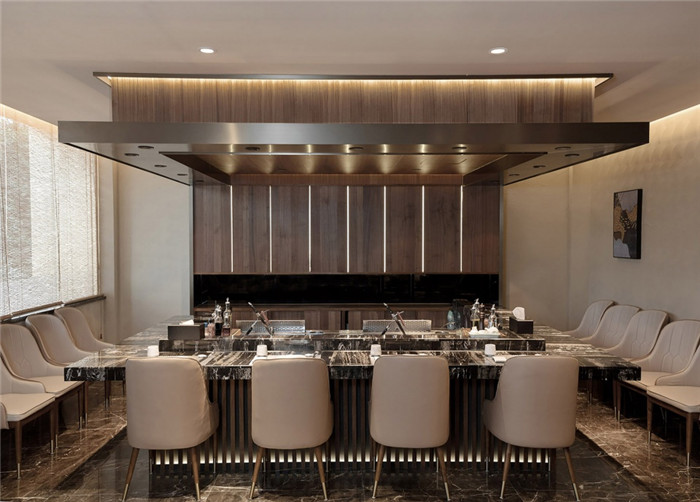 光影空間 日式鐵板料理餐廳用餐區(qū)裝修設計案例賞析 光影空間 日式鐵板料理餐廳用餐區(qū)裝修設計案例賞析