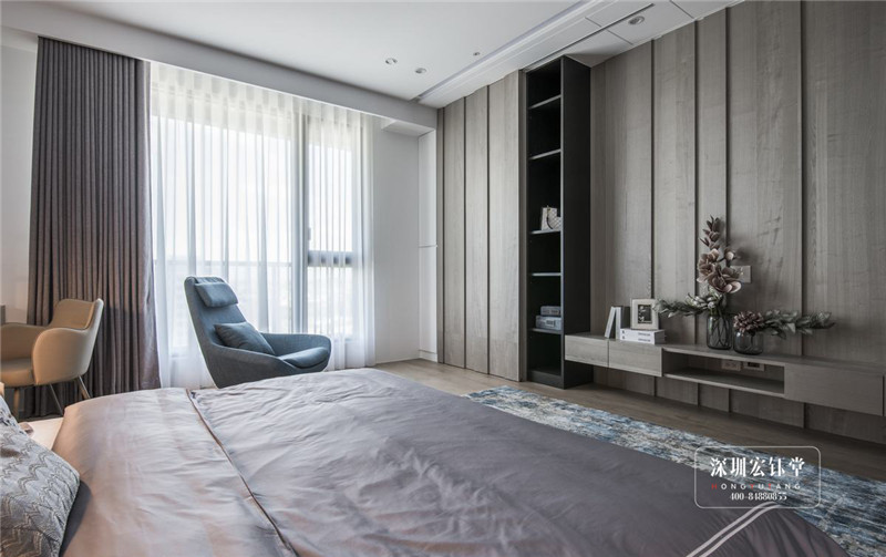 鄭州280平現(xiàn)代禪意萬(wàn)公館別墅臥室裝修設(shè)計(jì)圖