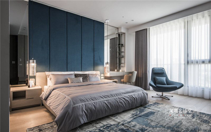 鄭州280平現(xiàn)代禪意萬(wàn)公館別墅主臥裝修設(shè)計(jì)圖