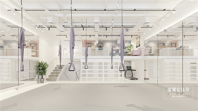 鄭州ONE+室內(nèi)蹦極館休閑區(qū)裝修設(shè)計(jì)案例