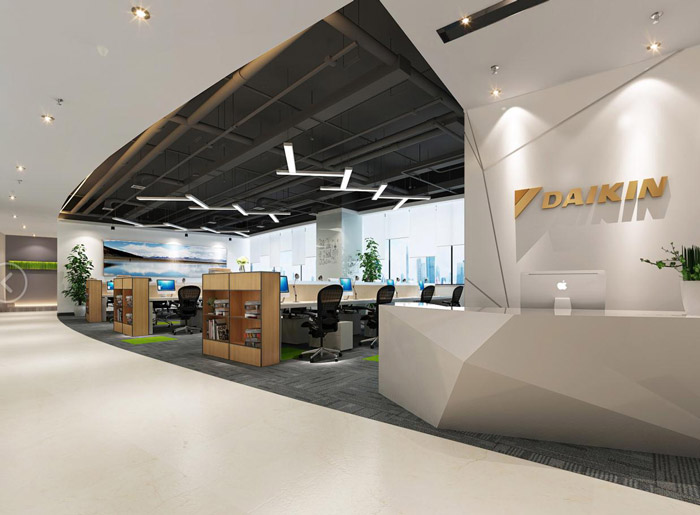 鄭州辦公室前臺(tái)裝修