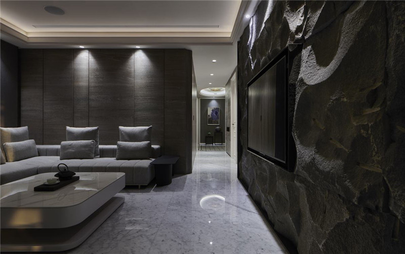 530平現(xiàn)代風(fēng)豪宅起居室裝修設(shè)計(jì)圖