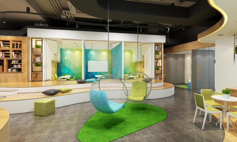 Be Better 英語培訓(xùn)機構(gòu)讀書角裝修效果圖