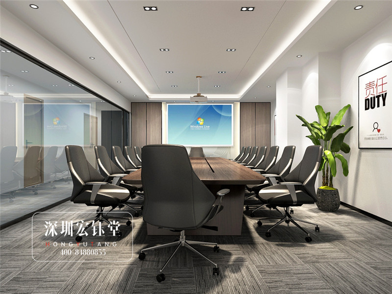 河南鷹豪科技公司會(huì)議室裝修設(shè)計(jì)圖 河南鷹豪科技公司會(huì)議室裝修設(shè)計(jì)圖