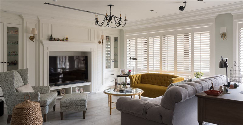 鄭州宏鈺堂專業(yè)別墅裝修公司-180平美式別墅大宅裝修實(shí)景圖