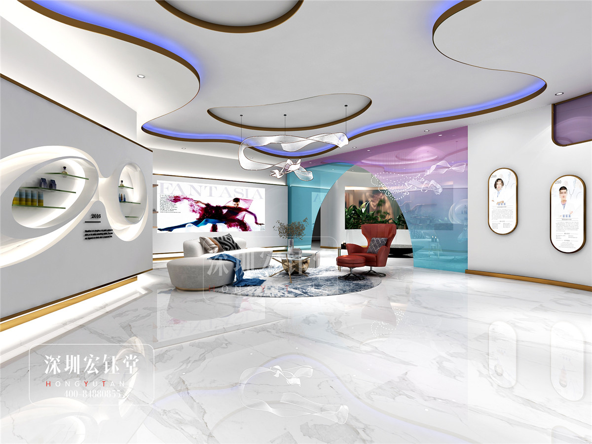 鄭州佑尓美醫(yī)療整形醫(yī)院接待展廳裝修設計效果圖-宏鈺堂作品 鄭州佑尓美醫(yī)療整形醫(yī)院接待展廳裝修設計效果圖-宏鈺堂作品