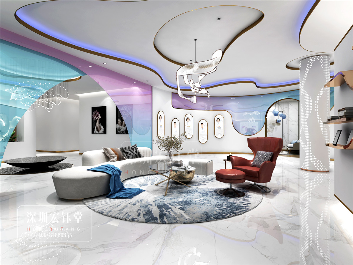 鄭州佑尓美醫(yī)療整形醫(yī)院大廳裝修設計效果圖-宏鈺堂作品 鄭州佑尓美醫(yī)療整形醫(yī)院大廳裝修設計效果圖-宏鈺堂作品