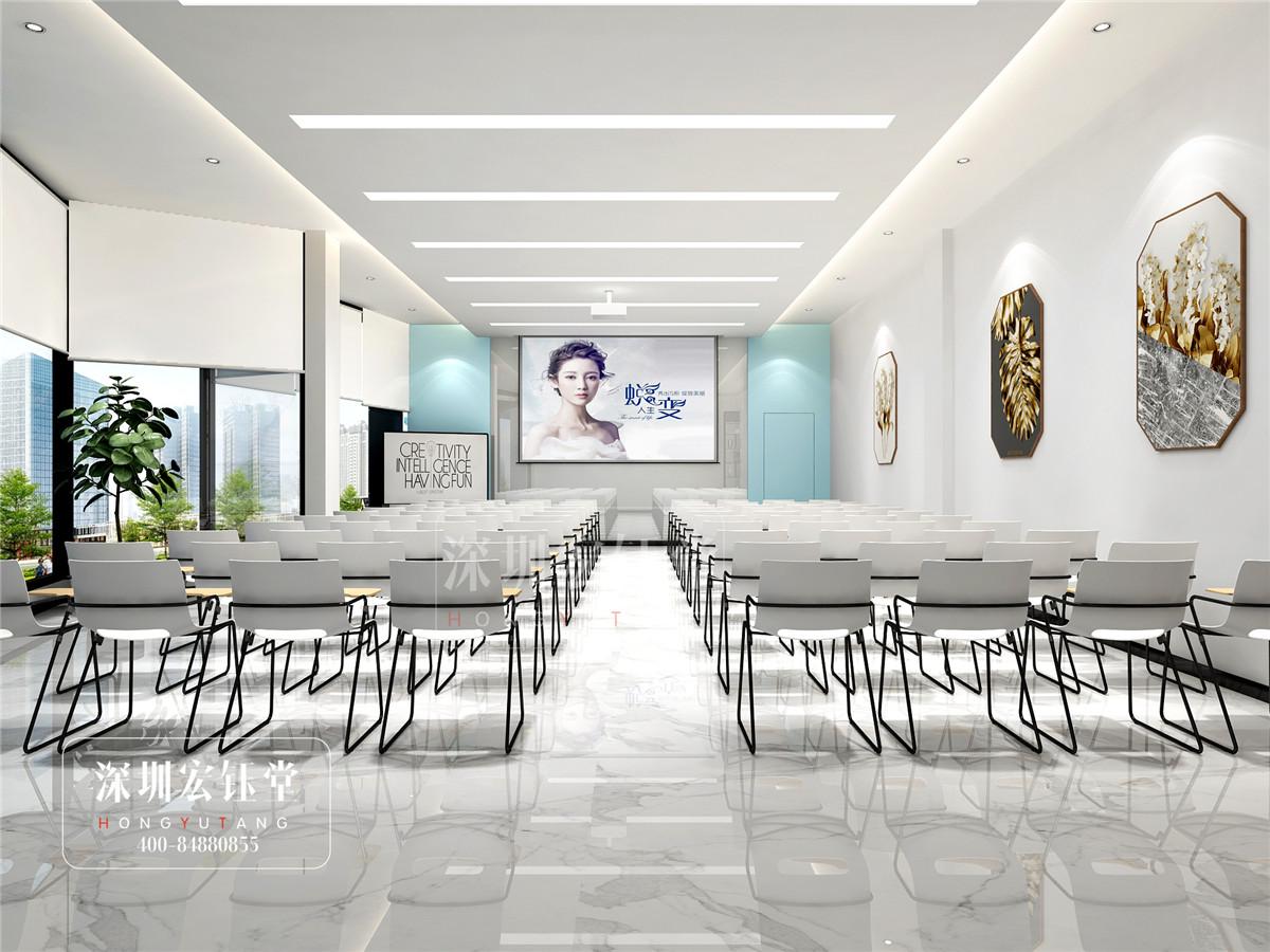 鄭州佑尓美醫(yī)療整形醫(yī)院多功能培訓會議室裝修設計效果圖-宏鈺堂作品 鄭州佑尓美醫(yī)療整形醫(yī)院多功能培訓會議室裝修設計效果圖-宏鈺堂作品