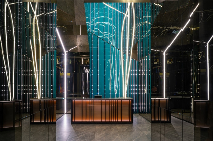 鄭州宏鈺堂分享時(shí)尚當(dāng)代亞洲美食餐廳接待大廳裝修設(shè)計(jì)案例