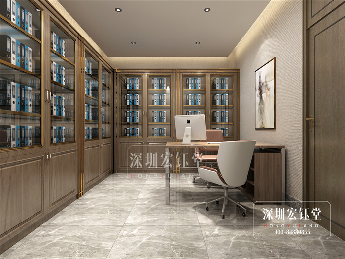 鄭州華融地產(chǎn)新中式辦公室檔案室裝修設(shè)計(jì)效果圖