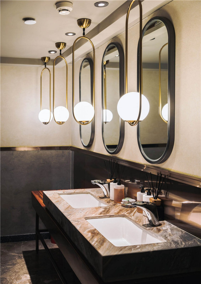 以海為主題的輕奢風海鮮火鍋餐廳裝修設計案例