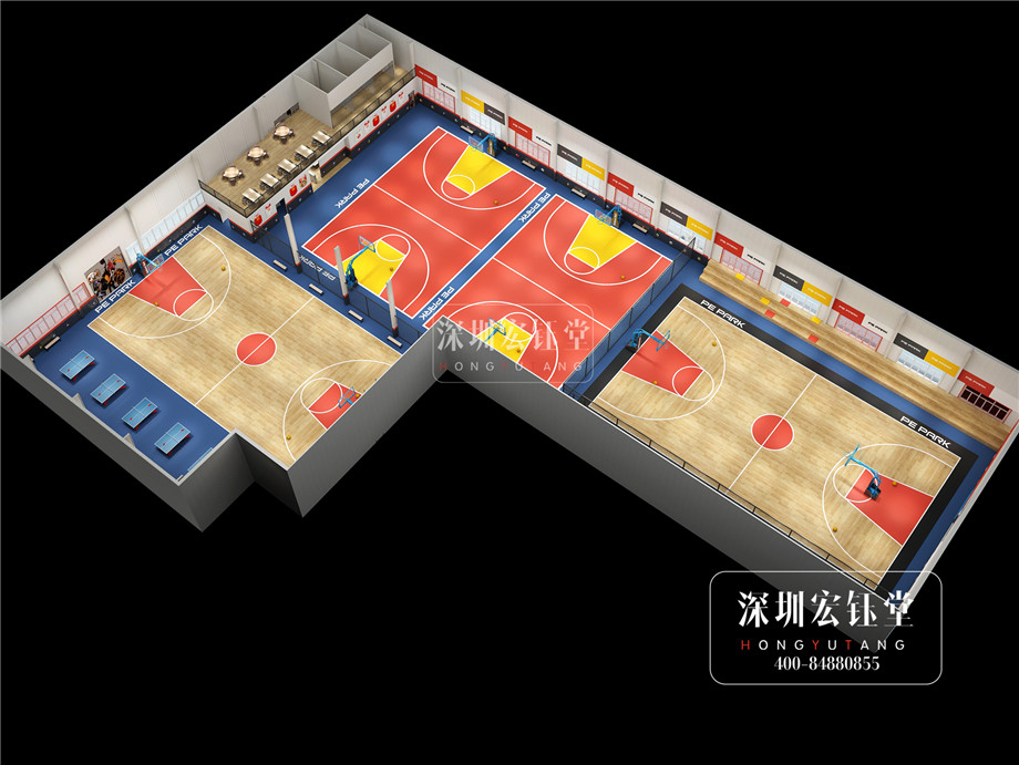 鄭州PE Park籃球館裝修設計方案