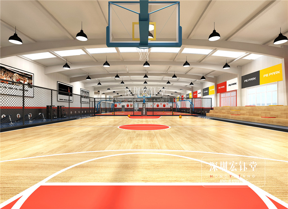 鄭州PE Park籃球館裝修設計案例