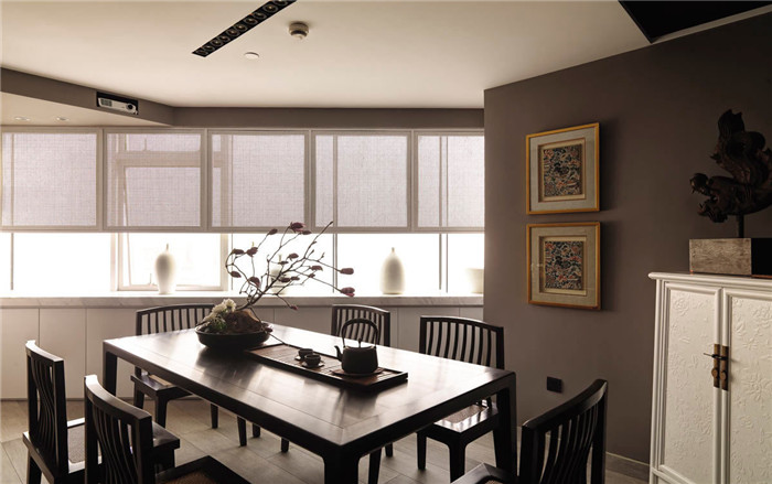 鄭州宏鈺堂分享小型新中式禪意辦公室裝修設(shè)計實景圖