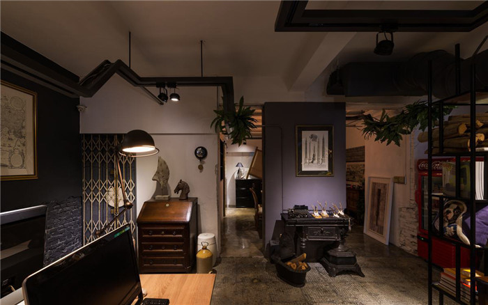 復(fù)古工業(yè)風(fēng)軟裝家具公司辦公兼展廳裝修設(shè)計方案