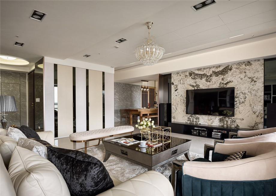 新鄭正商紅河谷雙拼別墅客廳裝修設(shè)計方案實景圖 新鄭正商紅河谷雙拼別墅客廳裝修設(shè)計方案實景圖