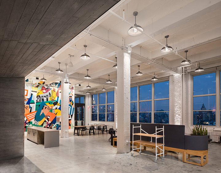 老廠房改辦公  Adidas紐約辦公樓敞開辦公區(qū)裝修設(shè)計方案