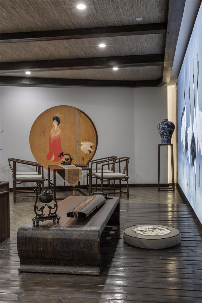 擇守書院新中式國學(xué)教育培訓(xùn)機構(gòu)琴室裝修設(shè)計實景圖