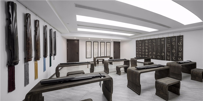 擇守書院新中式國學(xué)教育培訓(xùn)機構(gòu)琴房裝修設(shè)計實景圖