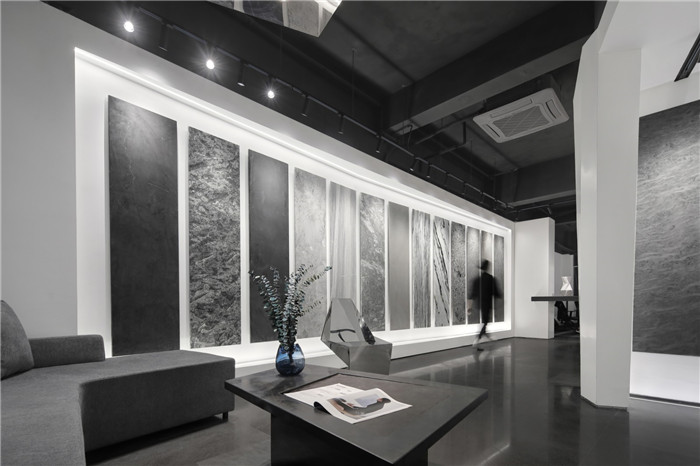 黑白灰構(gòu)造極簡藝術風駿美石材展廳展示區(qū)裝修設計方案 黑白灰構(gòu)造極簡藝術風駿美石材展廳展示區(qū)裝修設計方案