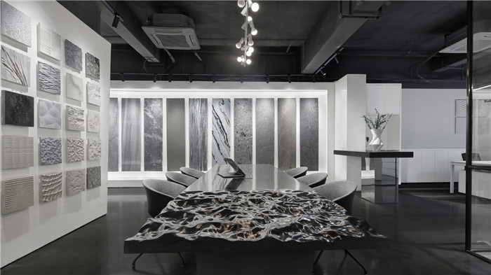 黑白灰構(gòu)造極簡藝術風駿美石材展廳選樣區(qū)裝修設計方案 黑白灰構(gòu)造極簡藝術風駿美石材展廳選樣區(qū)裝修設計方案