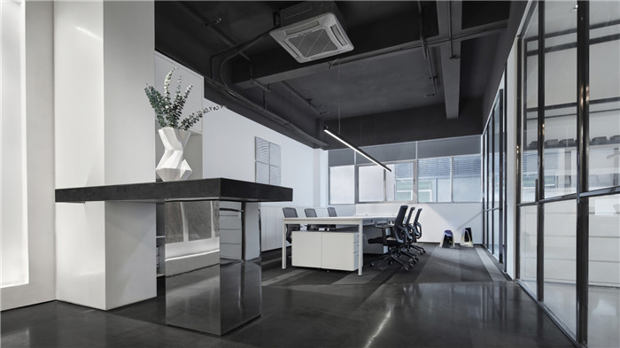 黑白灰構(gòu)造極簡藝術風駿美石材展廳辦公區(qū)裝修設計方案 黑白灰構(gòu)造極簡藝術風駿美石材展廳辦公區(qū)裝修設計方案