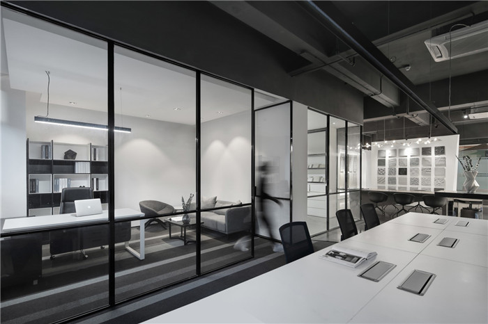 黑白灰構(gòu)造極簡藝術風駿美石材展廳辦公區(qū)裝修設計方案 黑白灰構(gòu)造極簡藝術風駿美石材展廳辦公區(qū)裝修設計方案