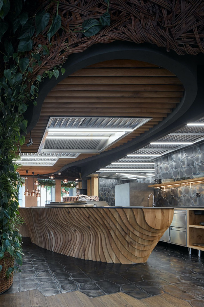 以原生態(tài)自然為主題的STK牛排餐廳操作臺裝修設計方案 以原生態(tài)自然為主題的STK牛排餐廳操作臺裝修設計方案