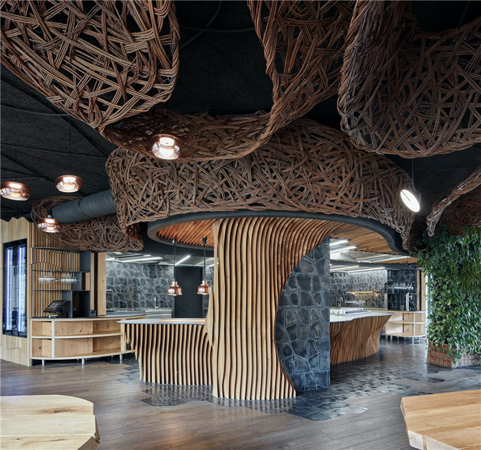 以原生態(tài)自然為主題的STK牛排餐廳明檔區(qū)裝修設計方案 以原生態(tài)自然為主題的STK牛排餐廳明檔區(qū)裝修設計方案