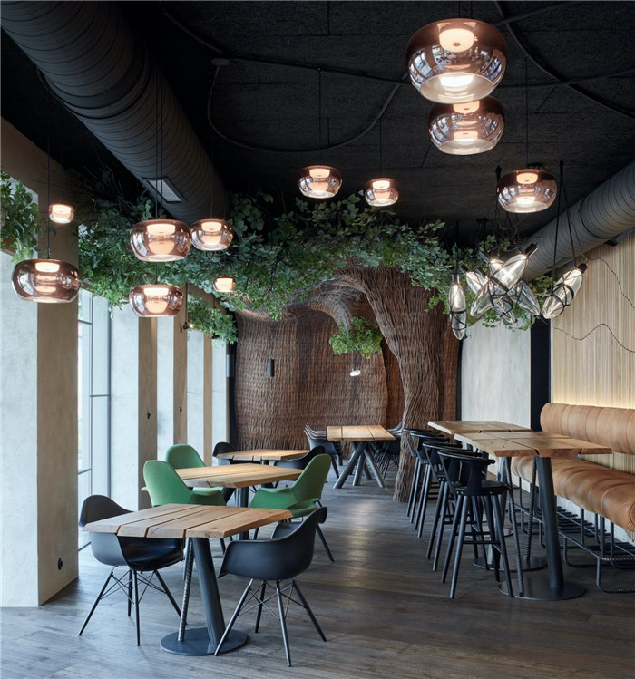 以原生態(tài)自然為主題的STK牛排餐廳卡座區(qū)裝修設計方案 以原生態(tài)自然為主題的STK牛排餐廳卡座區(qū)裝修設計方案