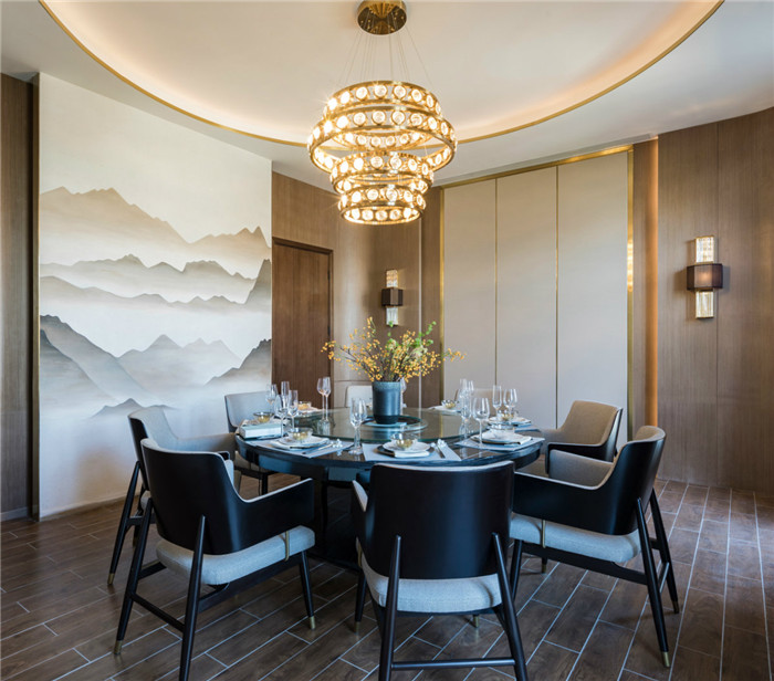 老港路新中式高端茶藝、餐飲商務(wù)餐廳包房裝修設(shè)計(jì)案例