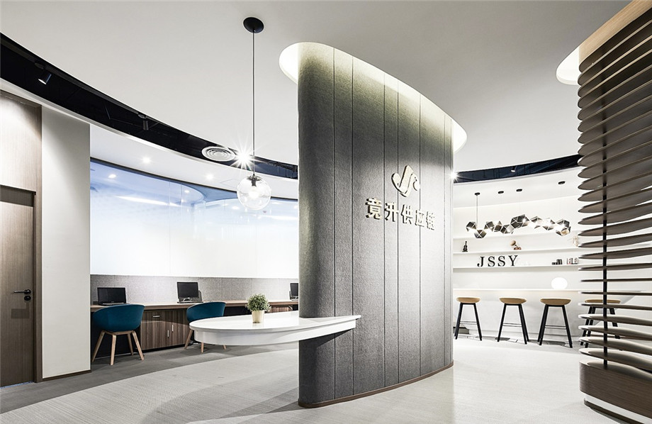 物流公司共享理念現(xiàn)代時尚辦公室前臺接待區(qū)裝修案例 物流公司共享理念現(xiàn)代時尚辦公室前臺接待區(qū)裝修案例