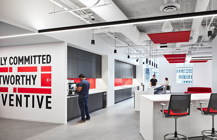 鄭州宏鈺堂推薦國(guó)外通信公司時(shí)尚辦公室裝修方案