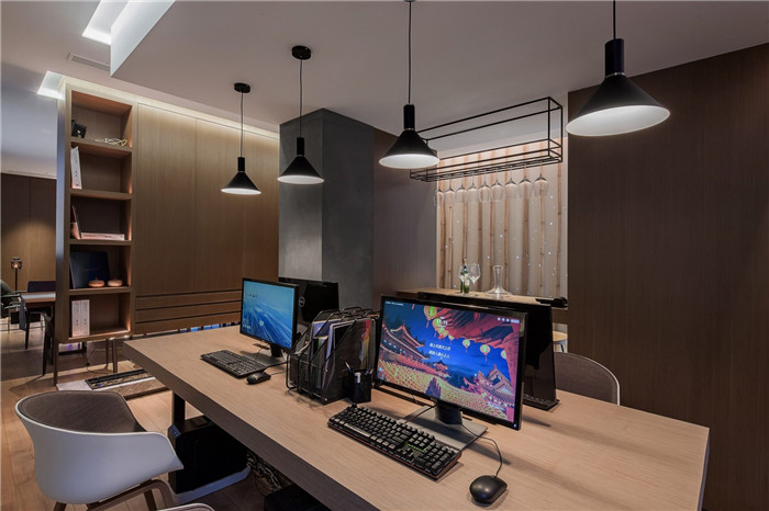 鄭州禪意辦公室裝修-現(xiàn)代中式禪意辦公室敞開辦公區(qū)裝修實(shí)景圖 鄭州禪意辦公室裝修-現(xiàn)代中式禪意辦公室敞開辦公區(qū)裝修實(shí)景圖