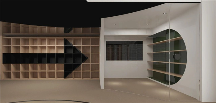 展架書柜設(shè)計(jì)-趣味十足的少兒英語培訓(xùn)機(jī)構(gòu)裝修效果圖