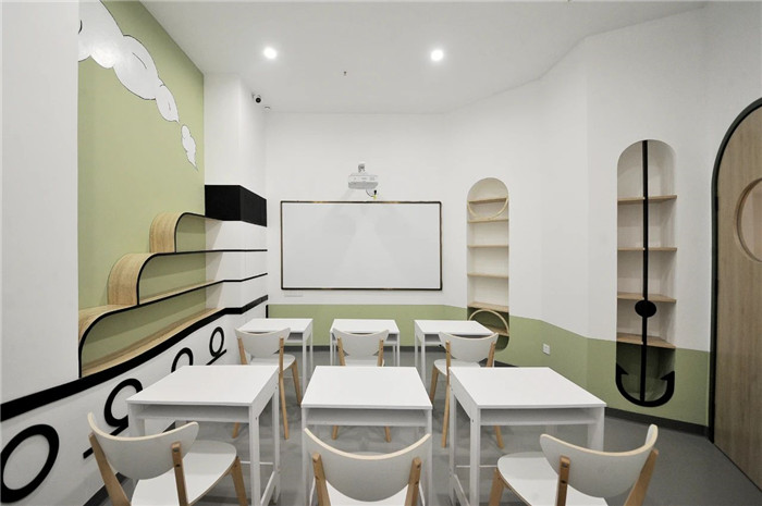 英語培訓(xùn)教室裝修設(shè)計(jì)-以光之名  趣味十足的少兒英語培訓(xùn)機(jī)構(gòu)裝修效果圖