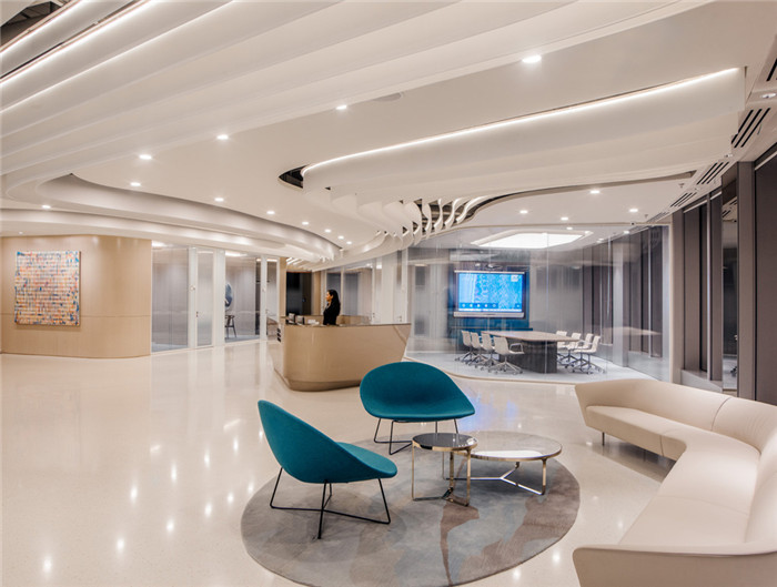 前臺(tái)休閑區(qū)設(shè)計(jì)-高大上的3500平高端律師事務(wù)所裝修設(shè)計(jì)方案