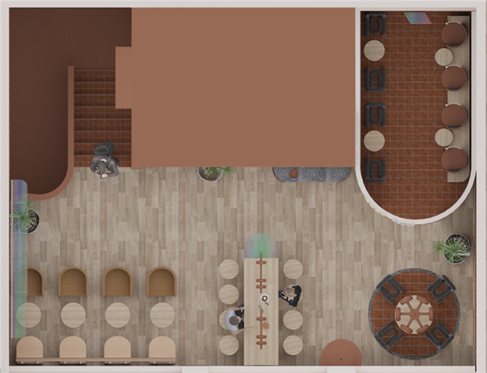 鄭州奶茶店裝修公司推薦COCO都可茶飲店裝修設計平面圖 鄭州奶茶店裝修公司推薦COCO都可茶飲店裝修設計平面圖