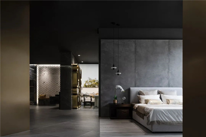 瓷磚展示區(qū)裝修設(shè)計-現(xiàn)代藝術(shù)風(fēng)高端意大利瓷磚展廳兼辦公裝修實景圖