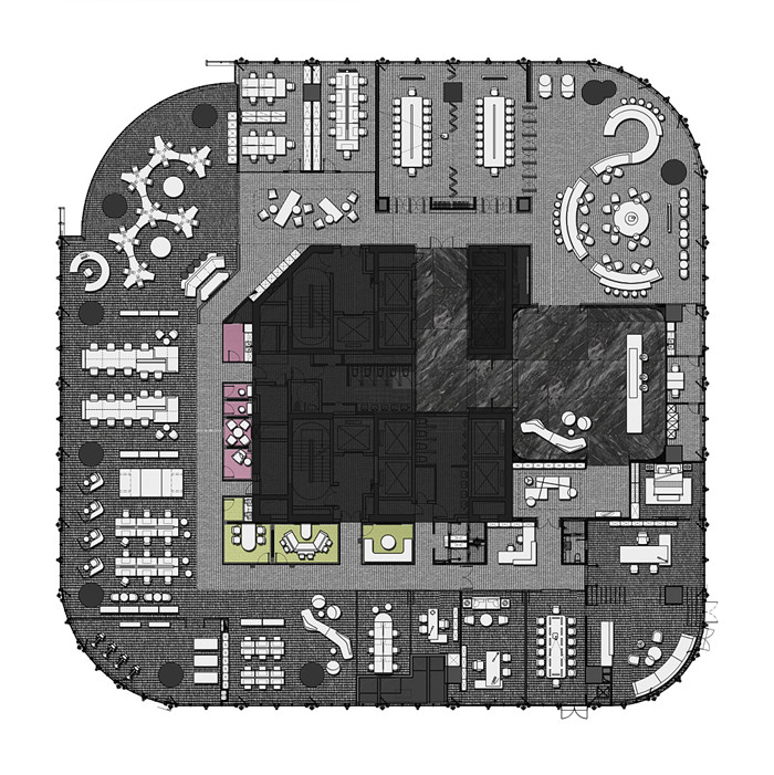 平面規(guī)劃設(shè)計(jì)-綠地集團(tuán)上海總部辦公室裝修  引領(lǐng)智慧辦公設(shè)計(jì)風(fēng)尚