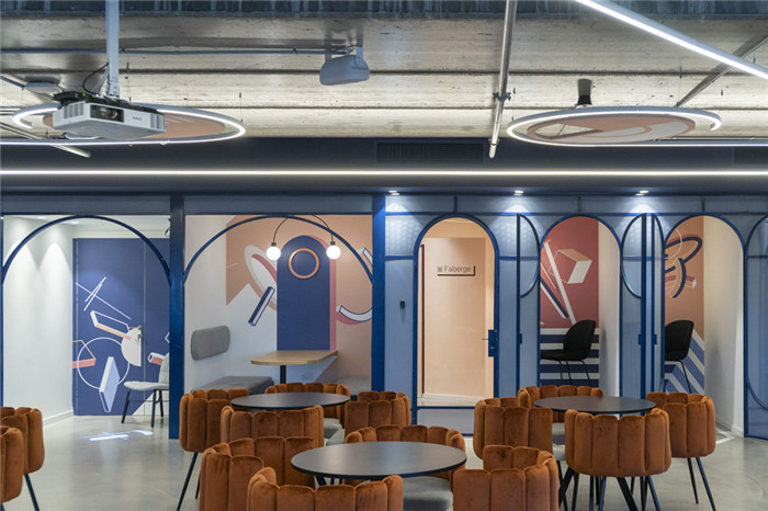 趣味十足的8000平構(gòu)成藝術(shù)聯(lián)合辦公裝修設(shè)計方案